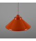 Rio Coloured Dome Pendant Light Antique Brass Orange-3