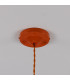 Rio Coloured Dome Pendant Light Antique Brass Orange-4