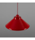 Rio Coloured Dome Pendant Light Antique Brass Red-3