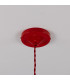 Rio Coloured Dome Pendant Light Antique Brass Red-4