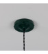 Rio Coloured Dome Pendant Light Antique Brass Racing Green-4