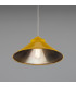 Rio Coloured Dome Pendant Light Antique Brass Yellow-2