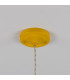 Rio Coloured Dome Pendant Light Antique Brass Yellow-4