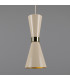 Cairo Coloured Pendant Light Polished Brass Vanilla Cream-1