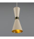 Cairo Coloured Pendant Light Polished Brass Vanilla Cream-3