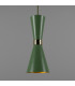 Cairo Coloured Pendant Light Polished Brass Sage Green-1