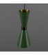 Cairo Coloured Pendant Light Polished Brass Sage Green-4