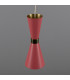 Cairo Coloured Pendant Light Polished Brass Antique Pink-4