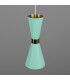 Cairo Coloured Pendant Light Polished Brass Mint Turquoise-4