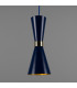 Cairo Coloured Pendant Light Polished Brass Sapphire Blue-1