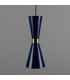 Cairo Coloured Pendant Light Polished Brass Sapphire Blue-2