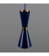 Cairo Coloured Pendant Light Polished Brass Sapphire Blue-4