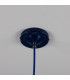 Cairo Coloured Pendant Light Polished Brass Sapphire Blue-5