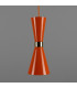 Cairo Coloured Pendant Light Polished Brass Orange-2