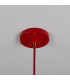 Cairo Coloured Pendant Light Polished Brass Red-5