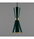 Cairo Coloured Pendant Light Polished Brass Racing Green-1