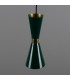 Cairo Coloured Pendant Light Polished Brass Racing Green-4