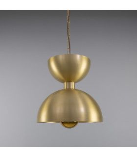 Dallas Dome Pendant Satin Brass-1