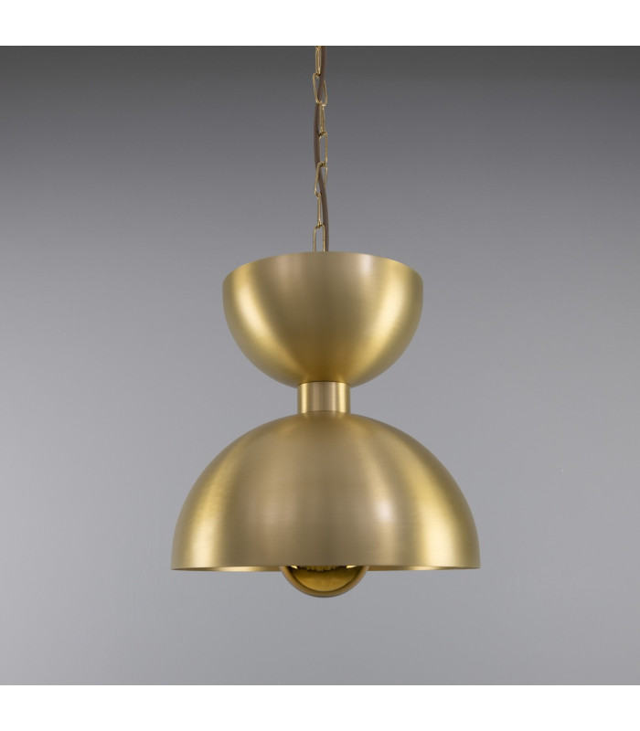Dallas Dome Pendant Satin Brass-1