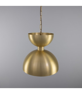 Dallas Dome Pendant Satin Brass-2