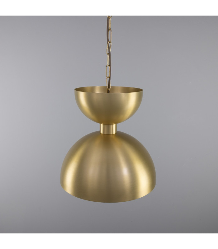 Dallas Dome Pendant Satin Brass-2
