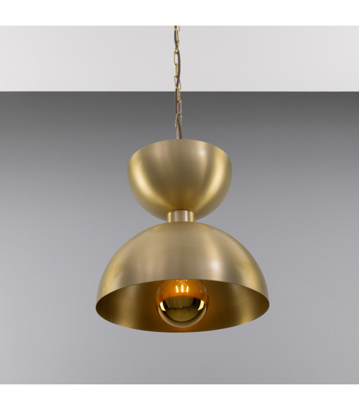 Dallas Dome Pendant Satin Brass-4