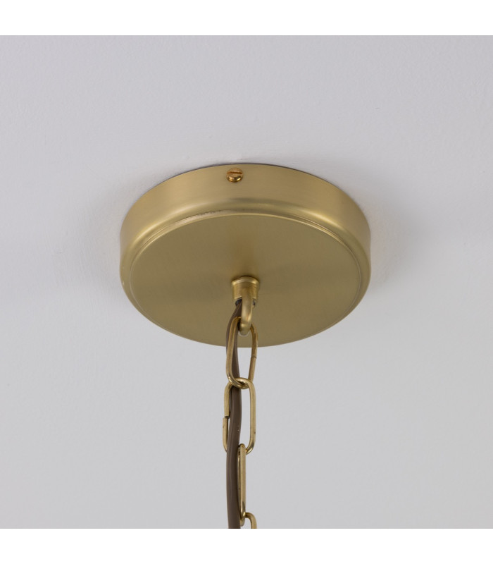 Dallas Dome Pendant Satin Brass-5