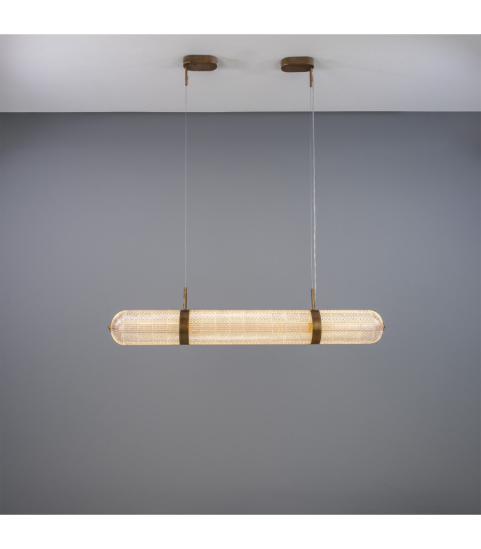 Ashford Linear Pendant Light Antique Brass-4