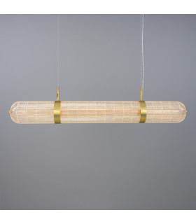 Ashford Linear Pendant Light Satin Brass-1