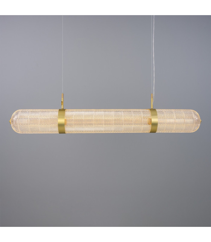 Ashford Linear Pendant Light Satin Brass-1