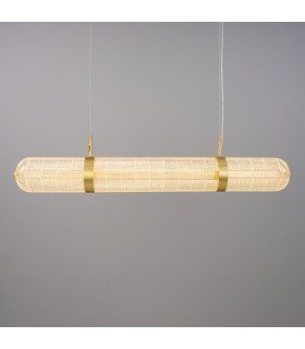 Ashford Linear Pendant Light Satin Brass-2