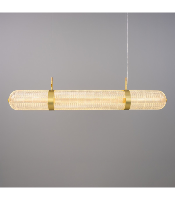 Ashford Linear Pendant Light Satin Brass-2