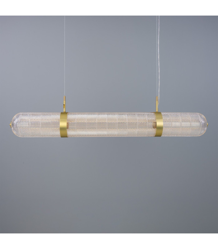 Ashford Linear Pendant Light Satin Brass-3