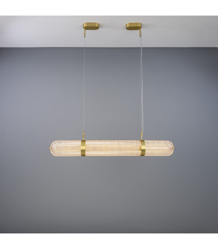 Ashford Linear Pendant Light Satin Brass-4