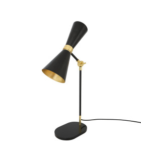 Cairo Table Lamp Polished Brass Matt Black-1