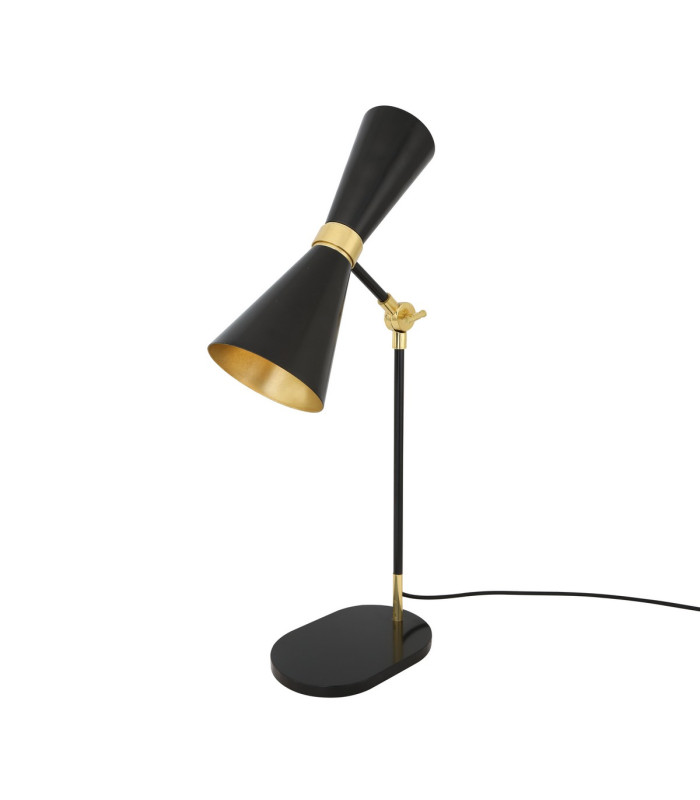 Cairo Table Lamp Polished Brass Matt Black-1