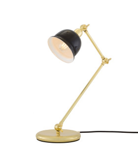 Nico Table Lamp Polished Brass Black Shade