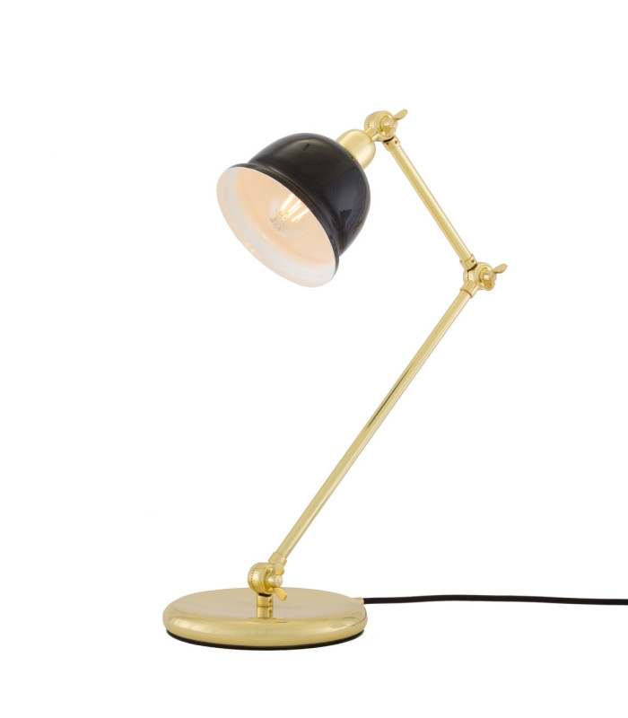 Nico Table Lamp Polished Brass Black Shade