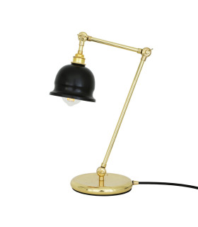 Nico Table Lamp Polished Brass Matt Black Shade