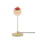 Nico Table Lamp Polished Brass Red Shade-2