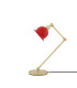 Nico Table Lamp Polished Brass Red Shade-3