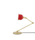 Nico Table Lamp Polished Brass Red Shade-5