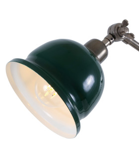 Nico Table Lamp Antique Silver Racing Green Shade-4