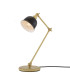 Nico Table Lamp Satin Brass Black Shade