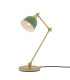 Nico Table Lamp Satin Brass Sage Green Shade