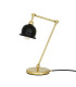 Nico Table Lamp Satin Brass Matt Black Shade