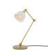 Nico Table Lamp Satin Brass White Shade