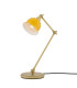 Nico Table Lamp Satin Brass Yellow Shade