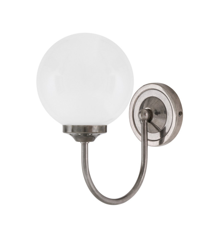 Bragan Globe Wall Light Antique Silver