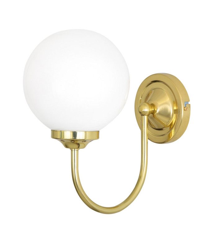 Bragan Globe Wall Light Polished Brass